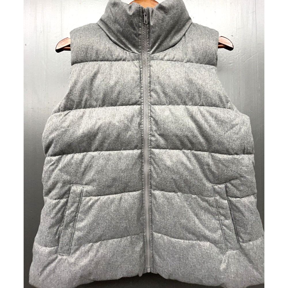 Old‎ Navy Puffer Vest Women L Gray Full Zip Activewear Gorpcore Hiking Outdoors
